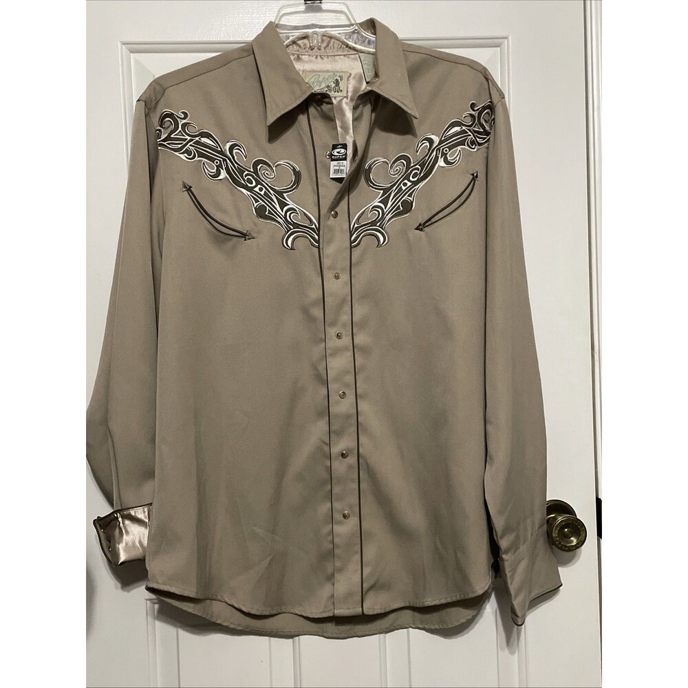 New Old Stock Vintage Roper Pearl Snap Western Shirt Men’s XL Embroidered Rodeo